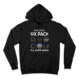 The Only Six Pack ILl Ever Need Pilot Aviation Aviator Hoodie