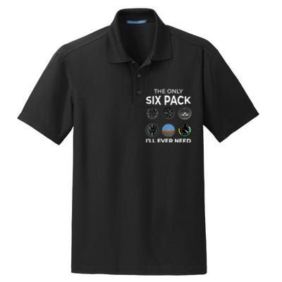 The Only Six Pack ILl Ever Need Pilot Aviation Aviator Dry Zone Grid Polo