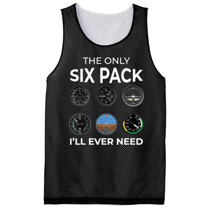 The Only Six Pack ILl Ever Need Pilot Aviation Aviator Mesh Reversible Basketball Jersey Tank