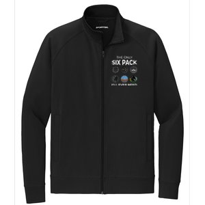 The Only Six Pack ILl Ever Need Pilot Aviation Aviator Stretch Full-Zip Cadet Jacket