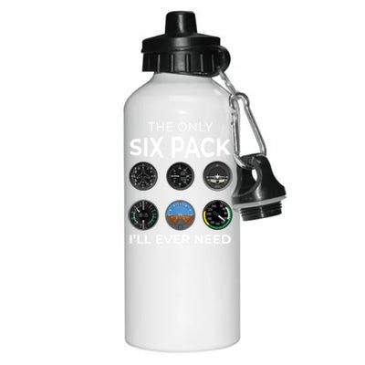 The Only Six Pack ILl Ever Need Pilot Aviation Aviator Aluminum Water Bottle 