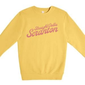 The Office Straight Outta Scranton Funny Gift Premium Crewneck Sweatshirt