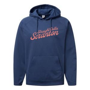 The Office Straight Outta Scranton Funny Gift Performance Fleece Hoodie