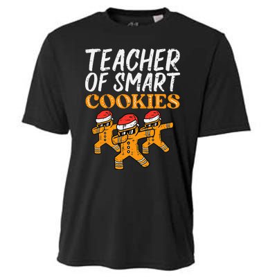 Teacher Of Smart Cookies Teacher Christmas Xmas Cooling Performance Crew T-Shirt