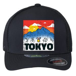 Tokyo Olympics Stick Figures Flexfit Unipanel Trucker Cap