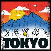 Tokyo Olympics Stick Figures City Backpack