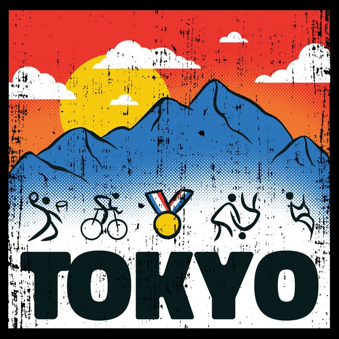 Tokyo Olympics Stick Figures City Backpack