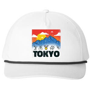 Tokyo Olympics Stick Figures Snapback Five-Panel Rope Hat