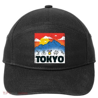 Tokyo Olympics Stick Figures 7-Panel Snapback Hat