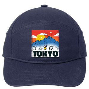 Tokyo Olympics Stick Figures 7-Panel Snapback Hat