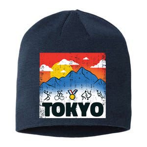 Tokyo Olympics Stick Figures Sustainable Beanie