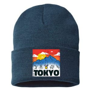 Tokyo Olympics Stick Figures Sustainable Knit Beanie