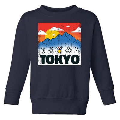 Tokyo Olympics Stick Figures Toddler Sweatshirt