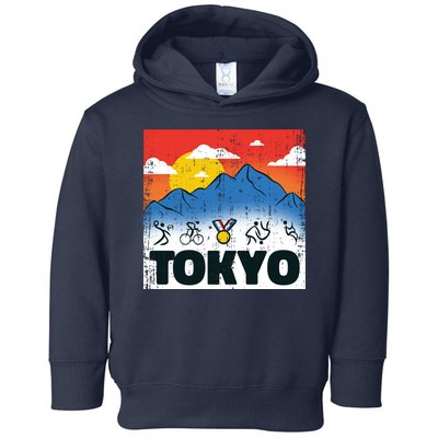 Tokyo Olympics Stick Figures Toddler Hoodie