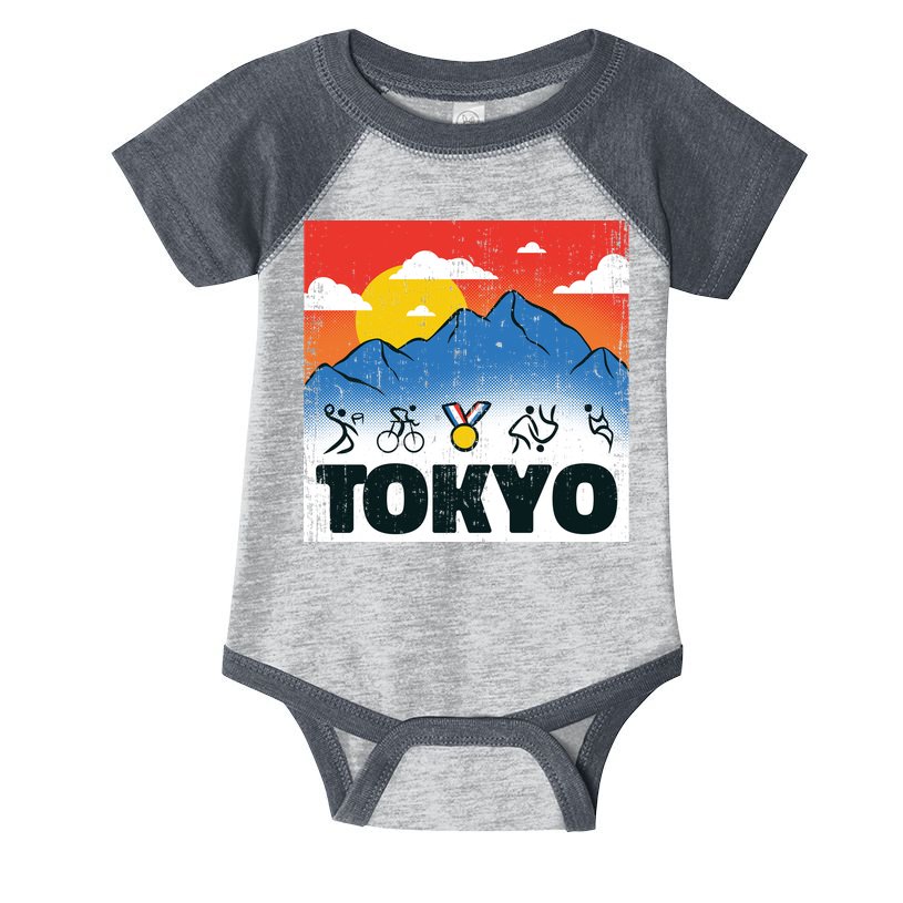 Tokyo Olympics Stick Figures Infant Baby Jersey Bodysuit