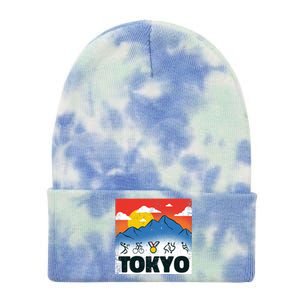 Tokyo Olympics Stick Figures Tie Dye 12in Knit Beanie