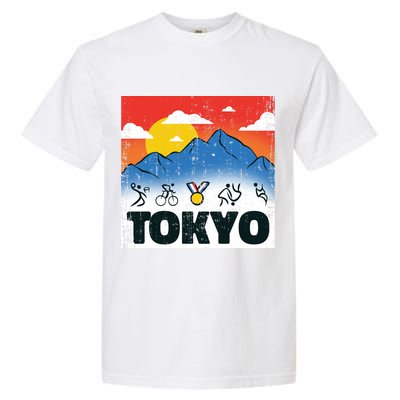 Tokyo Olympics Stick Figures Garment-Dyed Heavyweight T-Shirt