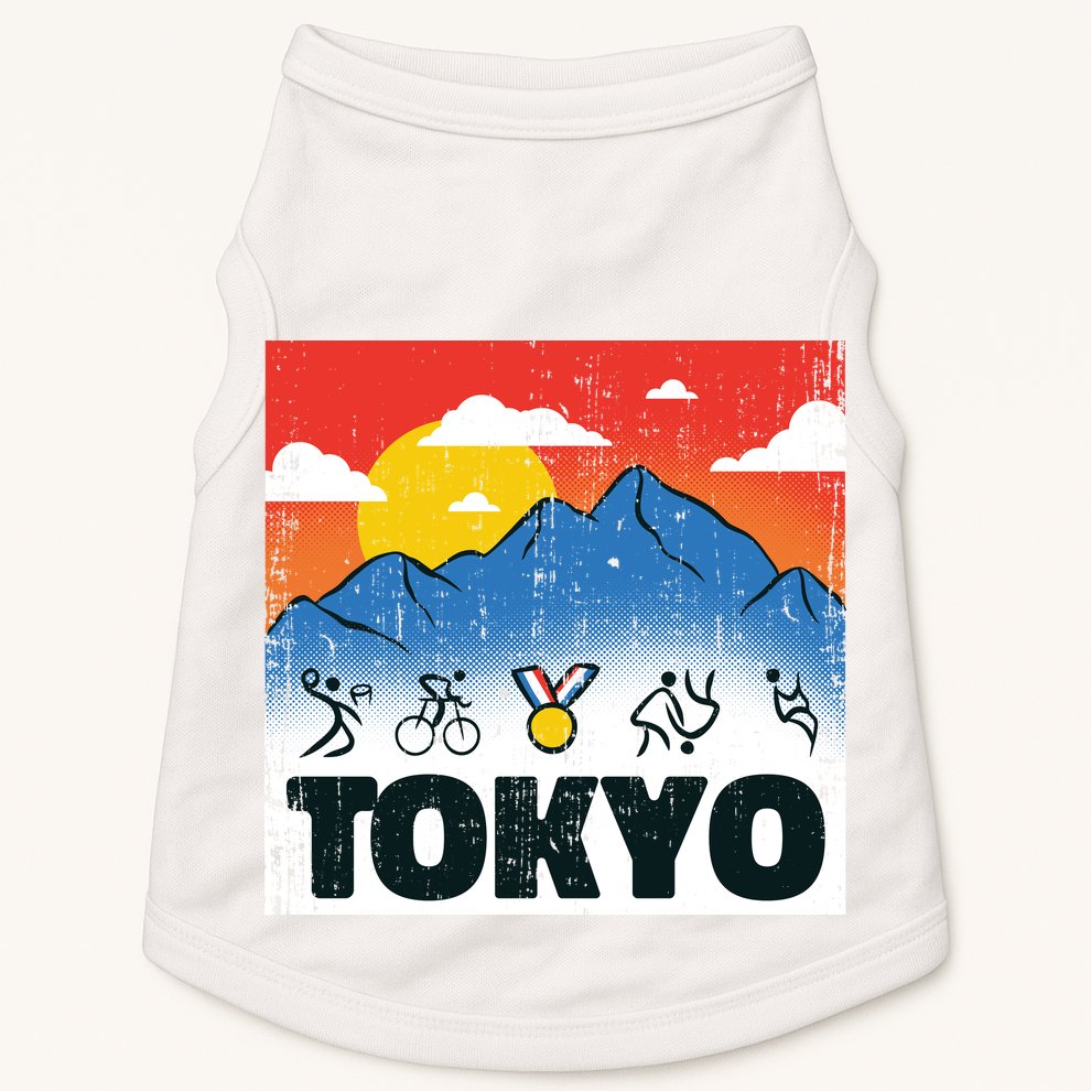 Tokyo Olympics Stick Figures Doggie Tank
