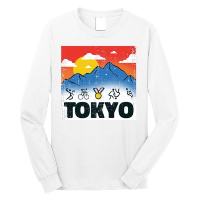 Tokyo Olympics Stick Figures Long Sleeve Shirt