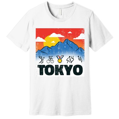 Tokyo Olympics Stick Figures Premium T-Shirt