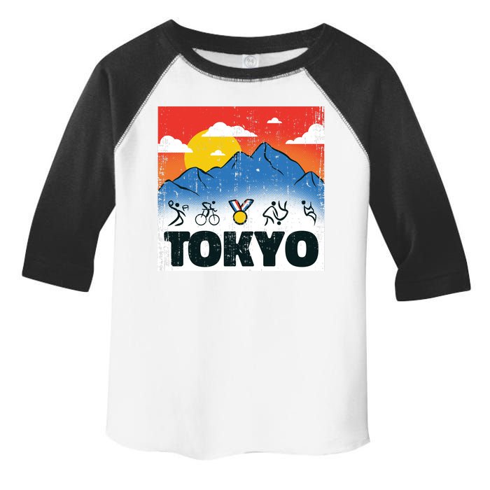 Tokyo Olympics Stick Figures Toddler Fine Jersey T-Shirt