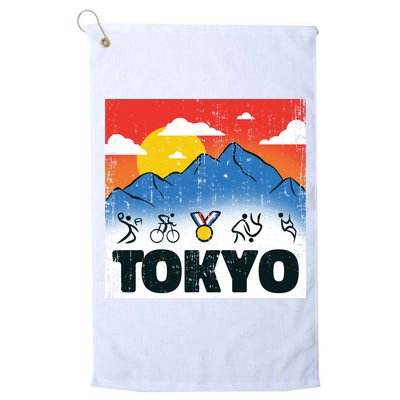 Tokyo Olympics Stick Figures Golf Towel