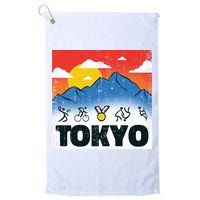 Tokyo Olympics Stick Figures Golf Towel