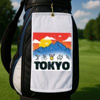 Tokyo Olympics Stick Figures Golf Towel