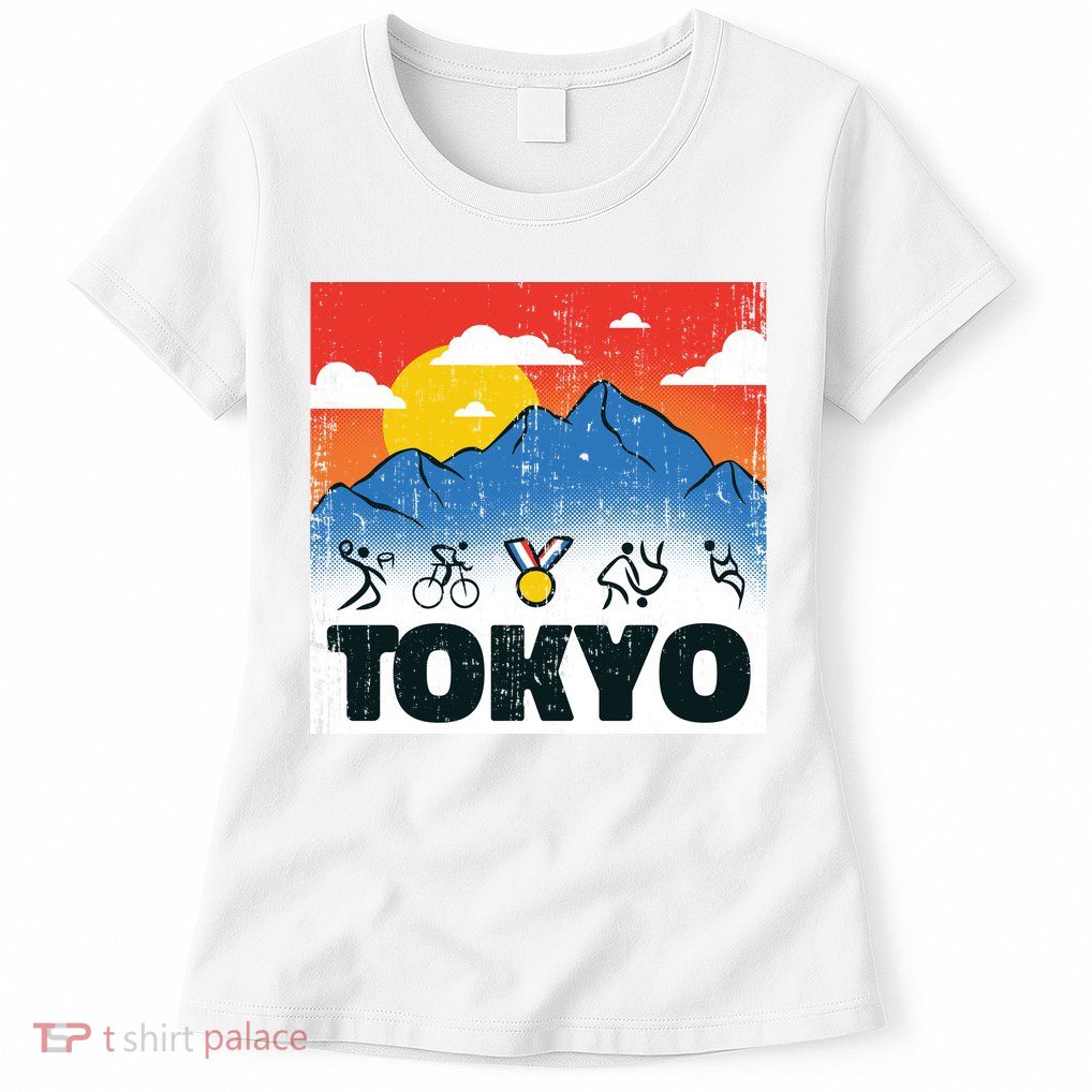 Tokyo Olympics Stick Figures Womens T-Shirt