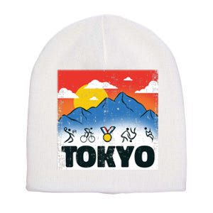 Tokyo Olympics Stick Figures Short Acrylic Beanie