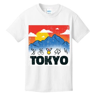 Tokyo Olympics Stick Figures Kids T-Shirt