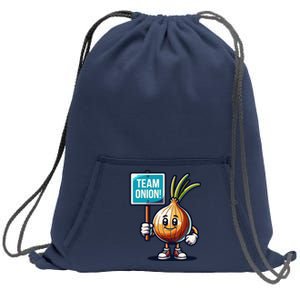 Team Onion Sweet Onion Mascot Funny Vegetable Sweatshirt Cinch Pack Bag