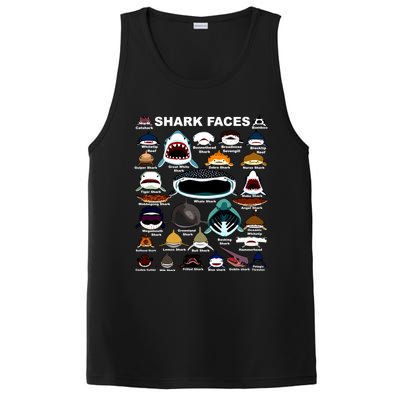 Types Of Sharks Faces Identification Birthday School PosiCharge Competitor Tank