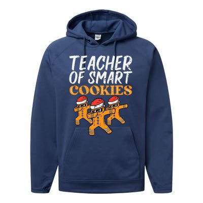 Teacher Of Smart Cookies Teacher Christmas Xmas Women Performance Fleece Hoodie