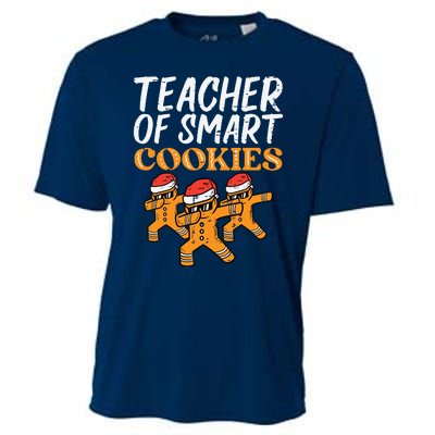 Teacher Of Smart Cookies Teacher Christmas Xmas Women Cooling Performance Crew T-Shirt