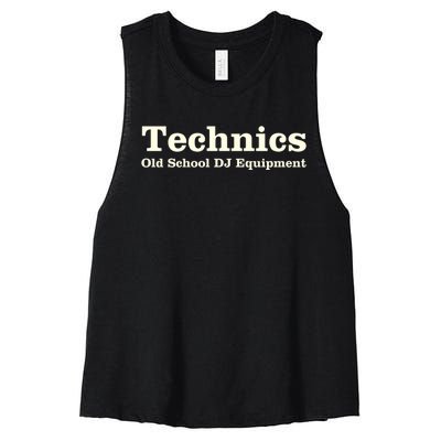 Technics Old School Women's Racerback Cropped Tank