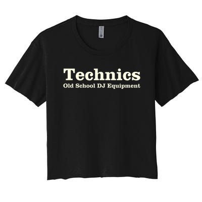 Technics Old School Women's Crop Top Tee