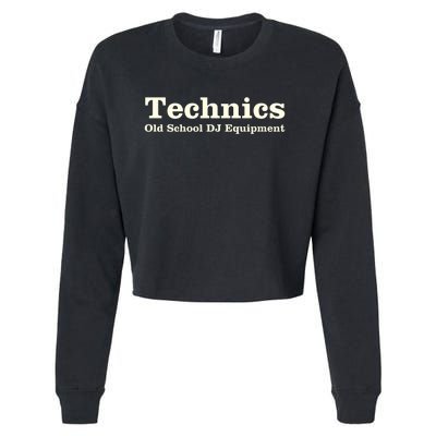 Technics Old School Cropped Pullover Crew