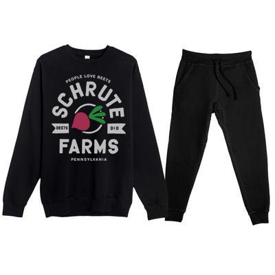 The Office Schrute Farms Logo Gift Premium Crewneck Sweatsuit Set