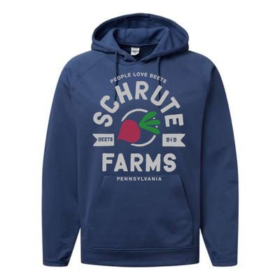 The Office Schrute Farms Logo Gift Performance Fleece Hoodie