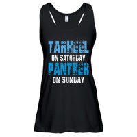 Tarheel On Saturday Panther On Sunday Funny Sports Fans Ladies Essential Flowy Tank