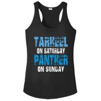 Tarheel On Saturday Panther On Sunday Funny Sports Fans Ladies PosiCharge Competitor Racerback Tank