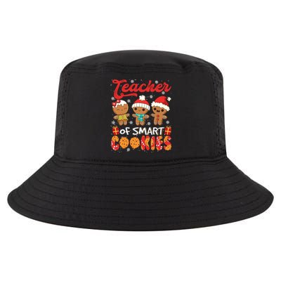 Teacher Of Smart Cookie Christmas Santa Gingerbread Cookie Funny Gift Cool Comfort Performance Bucket Hat