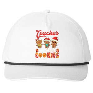 Teacher Of Smart Cookie Christmas Santa Gingerbread Cookie Funny Gift Snapback Five-Panel Rope Hat