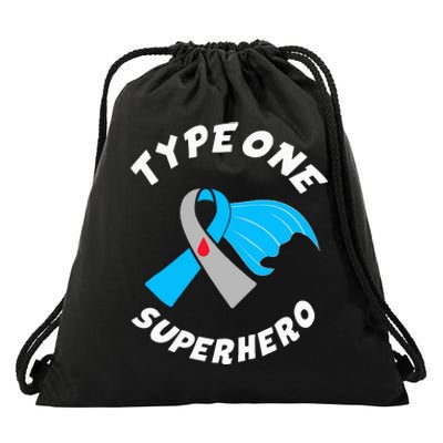 Type One Superhero Type 1 Diabetes Awareness Drawstring Bag