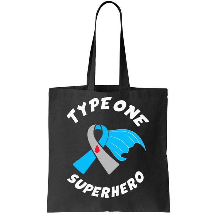 Type One Superhero Type 1 Diabetes Awareness Tote Bag