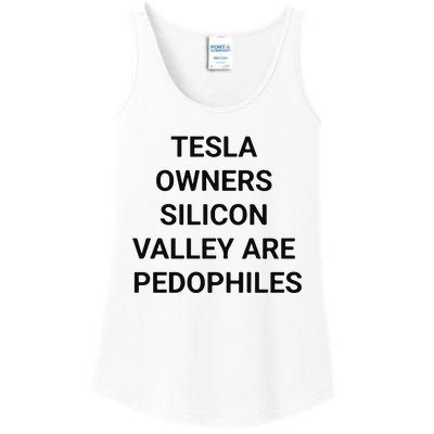 Tesla Owners Silicon Valley Are Pedophiles Ladies Essential Tank