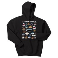 Types of Sharks Faces Identification Birthday School Kids Hoodie