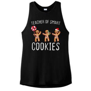 Teacher Of Smart Cookies Gingerbread Cute Christmas Ladies PosiCharge Tri-Blend Wicking Tank