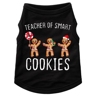 Teacher Of Smart Cookies Gingerbread Cute Christmas Doggie Tank